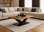 Couchtisch BRASIL aus Massivholz und Stahl