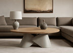 Couchtisch SAN FRANCISCO aus Massivholz und Stahl