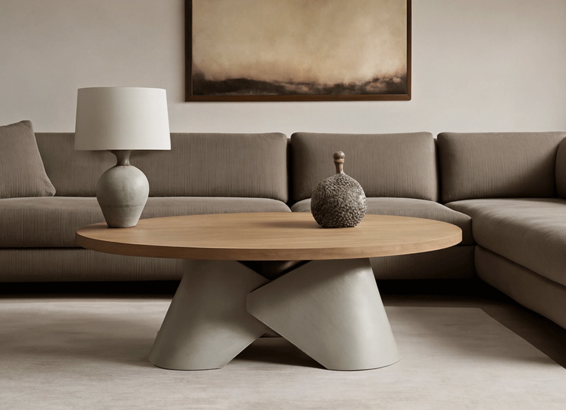 Couchtisch SAN FRANCISCO aus Massivholz und Stahl