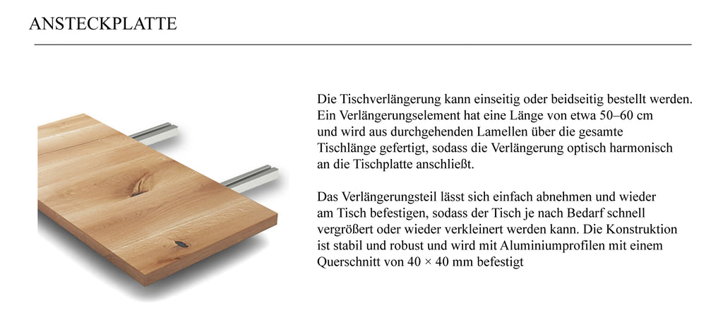 Esstisch PRAG aus Massivholz nach Maß